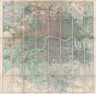 1885 Davies Map of London, England