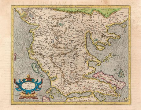 1613 Mercator Map of Macedonia and Achaia