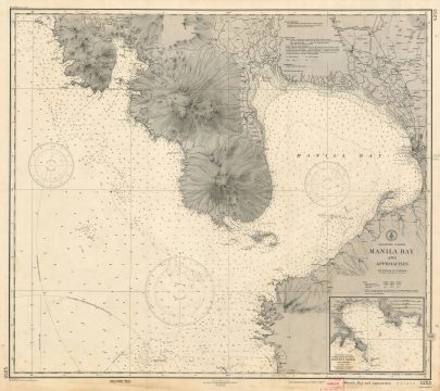 1944 U.S. Coast and Geodetic Survey Nautical Chart of Manila Bay, Philippines