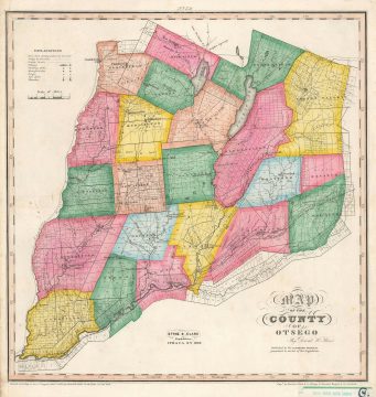 1839 Burr Map of Otsego County, New York