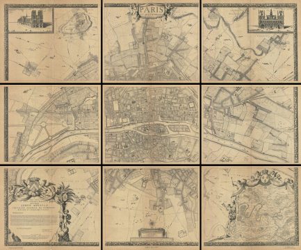 1675 Rochefort Map of Paris, France (c. 1900 Taride issue)