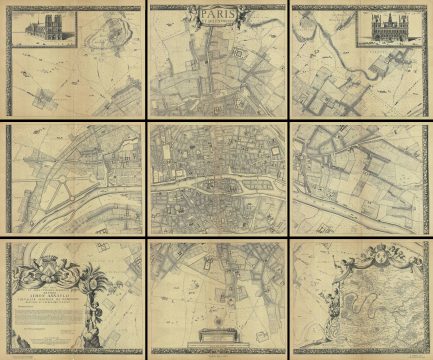1675 Rochefort Map of Paris, France (c. 1900 Taride issue)