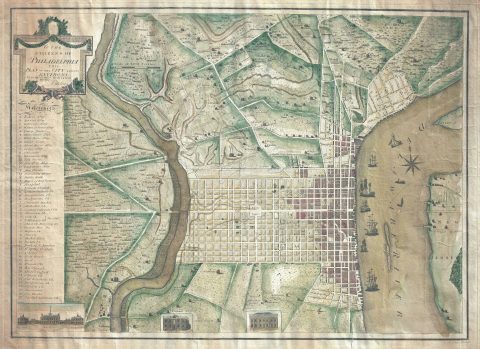 1796 Varlé City Map or Plan of Philadelphia