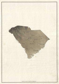 1890 Relief Map of South Carolina