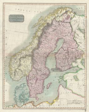 1814 Thomson Map of Scandinavia