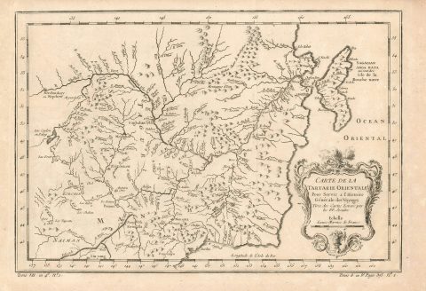 1780 Bellin Map of Manchuria and the Russo-Chinese Frontier