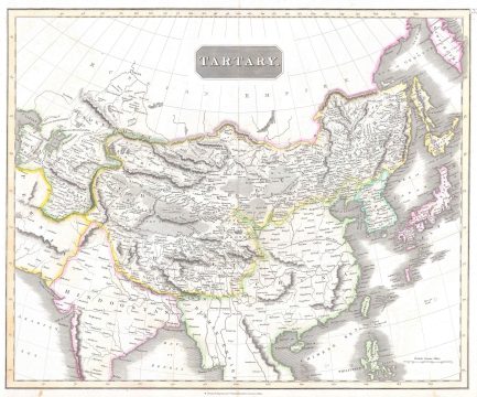 1814 Thomson Map of Tartary ( Mongolia, Tibet )