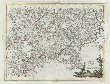 1784 Zatta Map of Chinese Tartary and Korea
