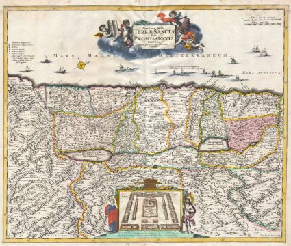 1720 Funck Map of Israel - Palestine - Holy Land