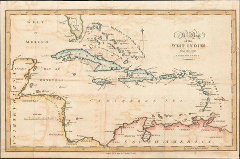 1799 Edwards Map of the West Indies