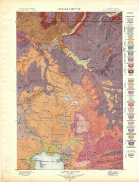 1904 USGS Geologic Map of Canyon, Yellowstone National Park