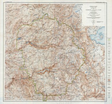 1930 U.S.G.S. Topographic Map of Yosemite National Park, California